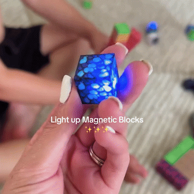 10 LED Magnetic light up blocks