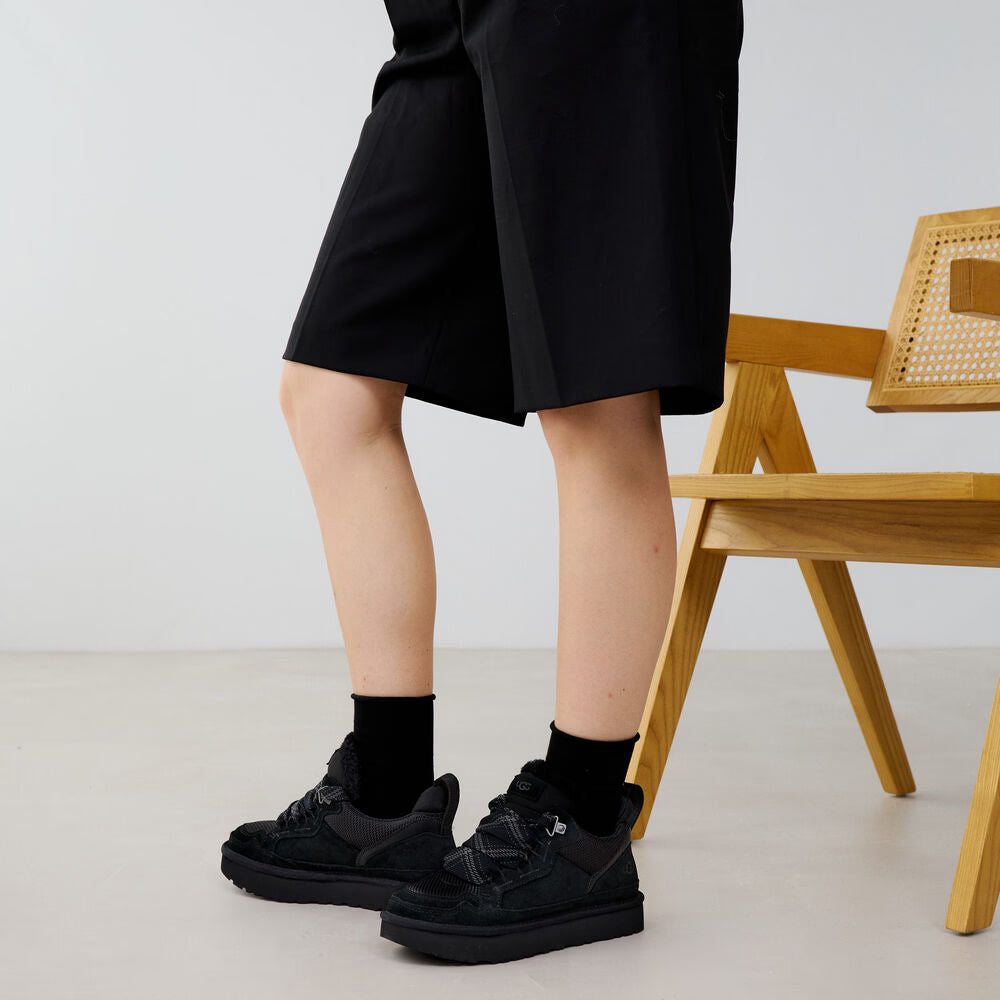 Suede Shearling Low Baskets - Black Edition