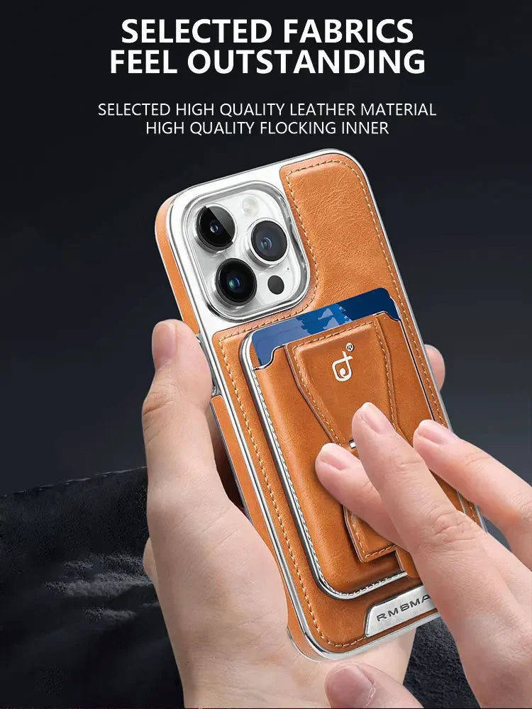 Leather Case with Wallet Stand For iPhone