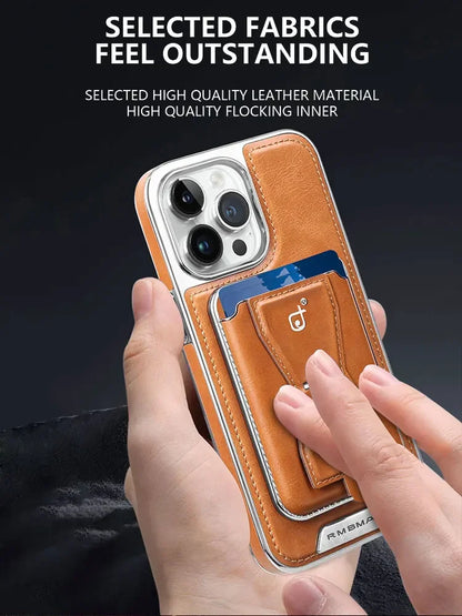 Leather Case with Wallet Stand For iPhone
