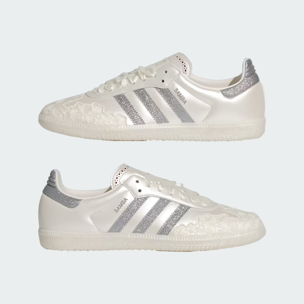 SAMBA OG SHOES Chalk White / Silver Metallic