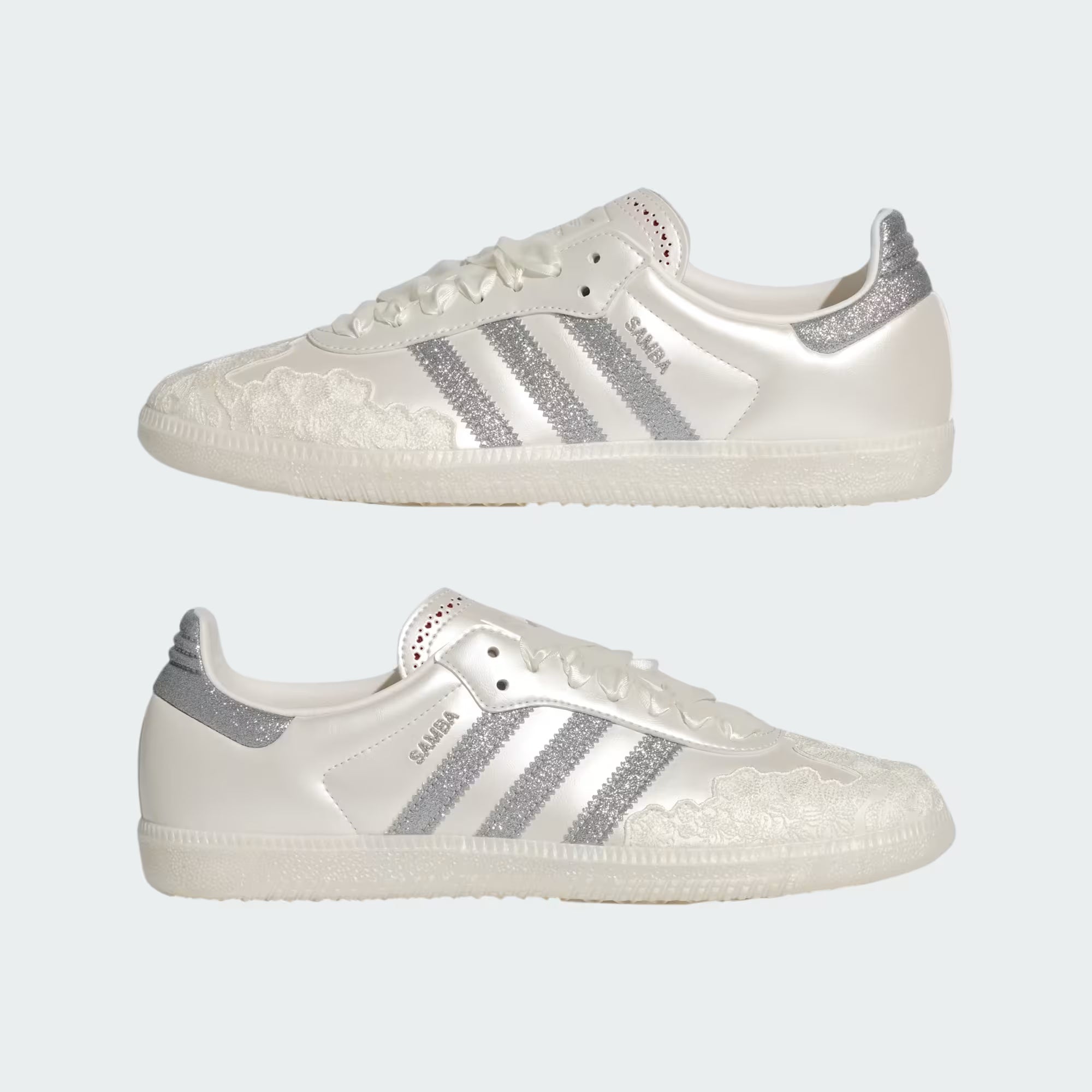 SAMBA OG SHOES Chalk White / Silver Metallic